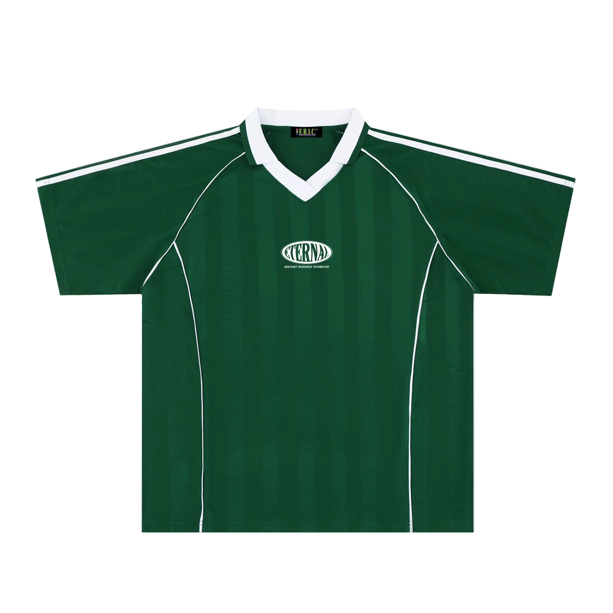 Oval Logo Shadow Stripe Collared Soccer Jersey