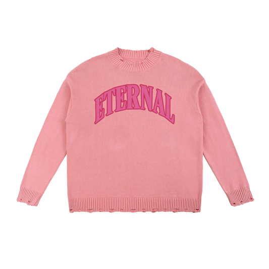 ETERNAL Vintage Washed Hand-Frayed Sweater