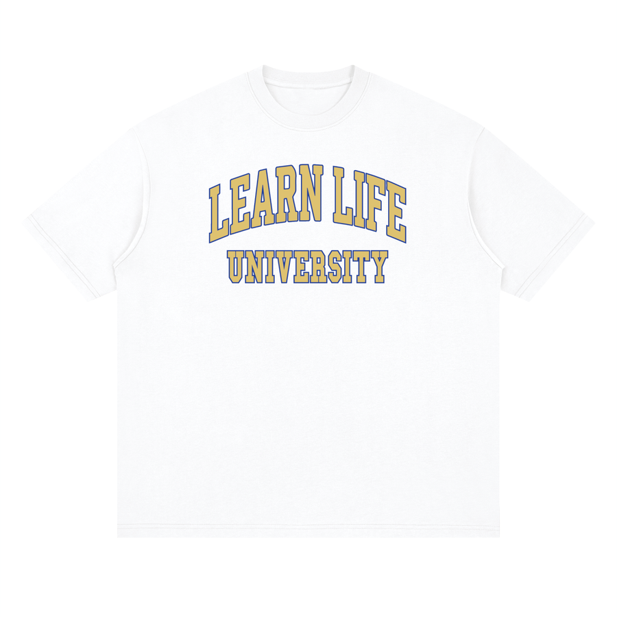 "LEARN LIFE" Drop Shoulder Tee