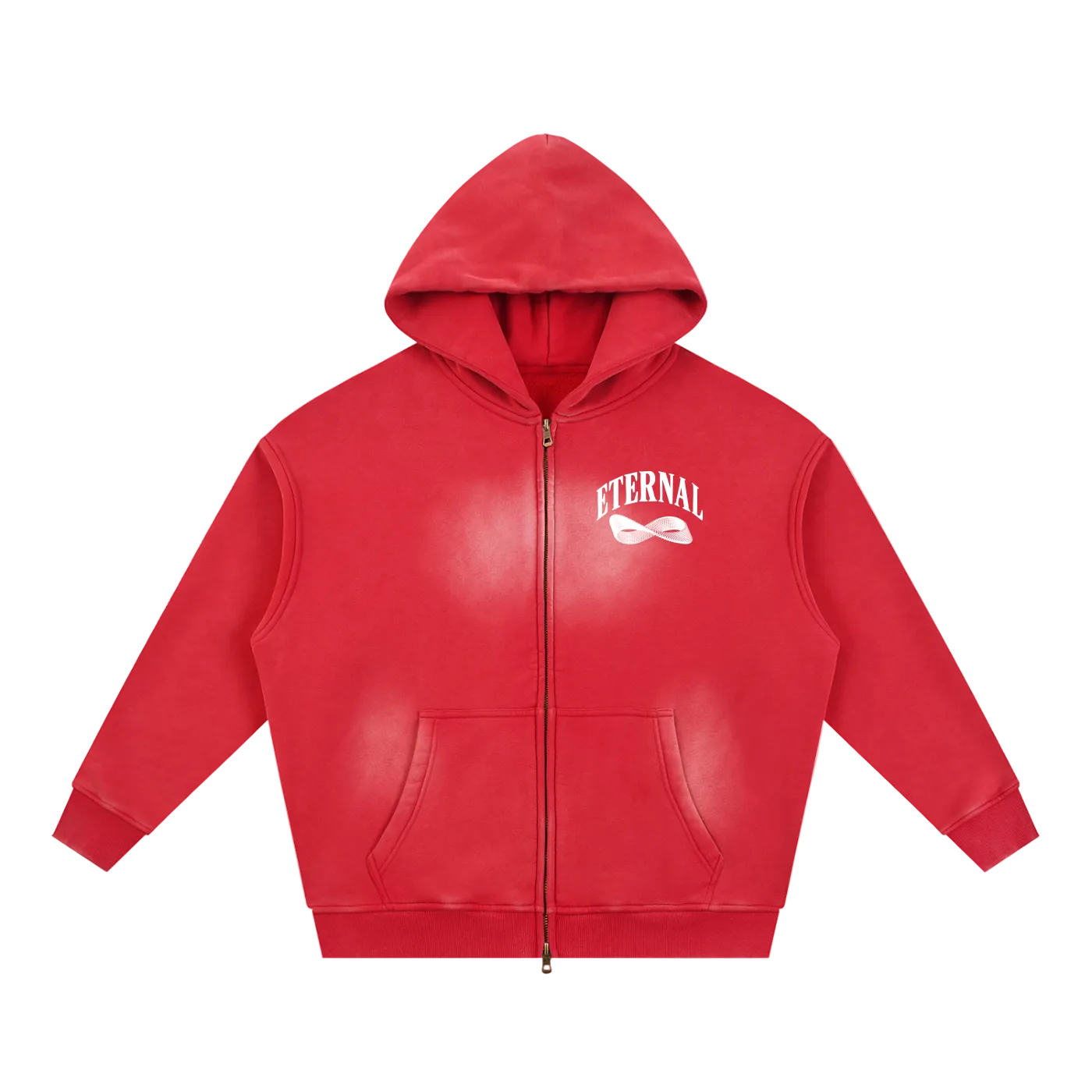 Möbius Sunfade Zip Boxy Fleece Hoodie