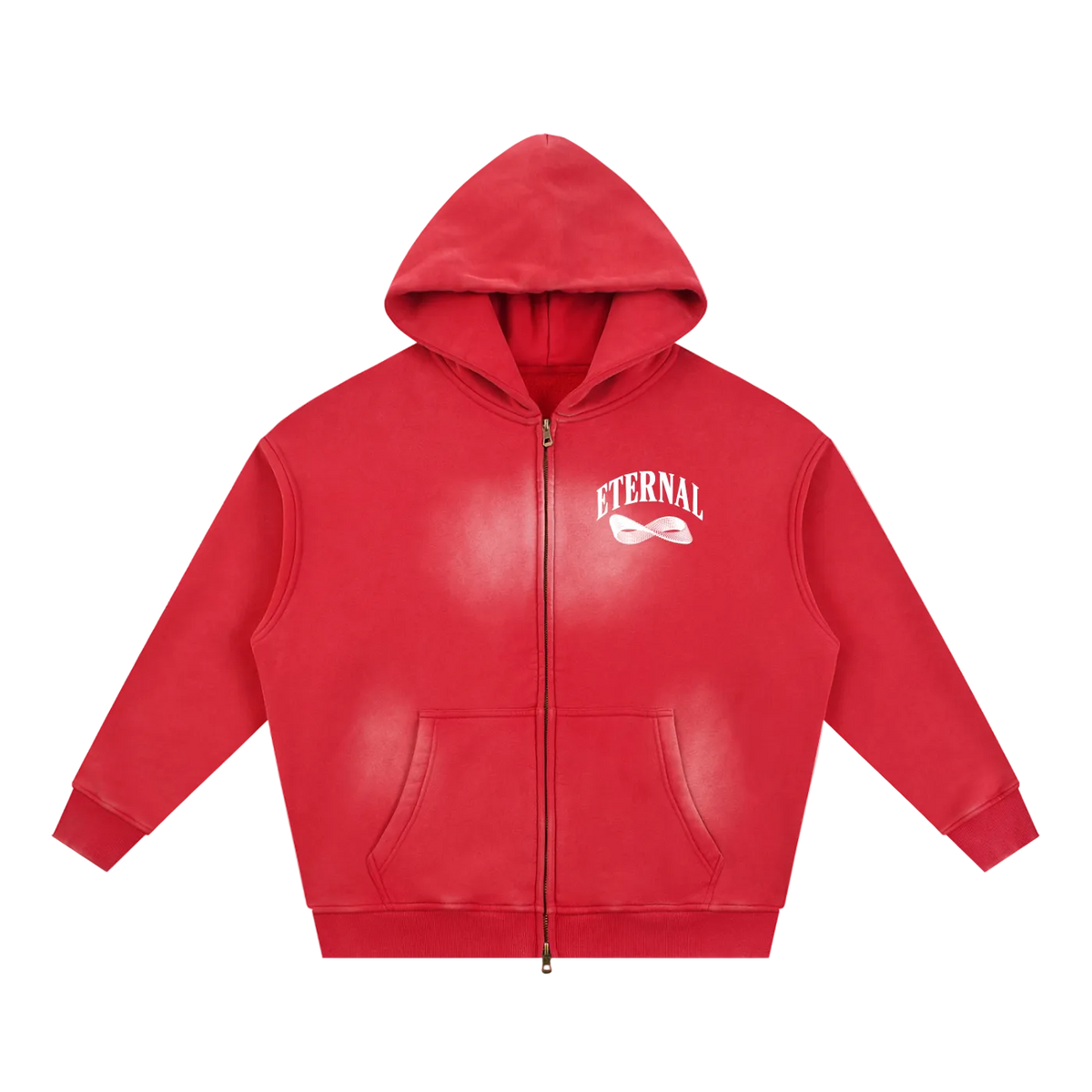 Möbius Sunfade Zip Boxy Fleece Hoodie