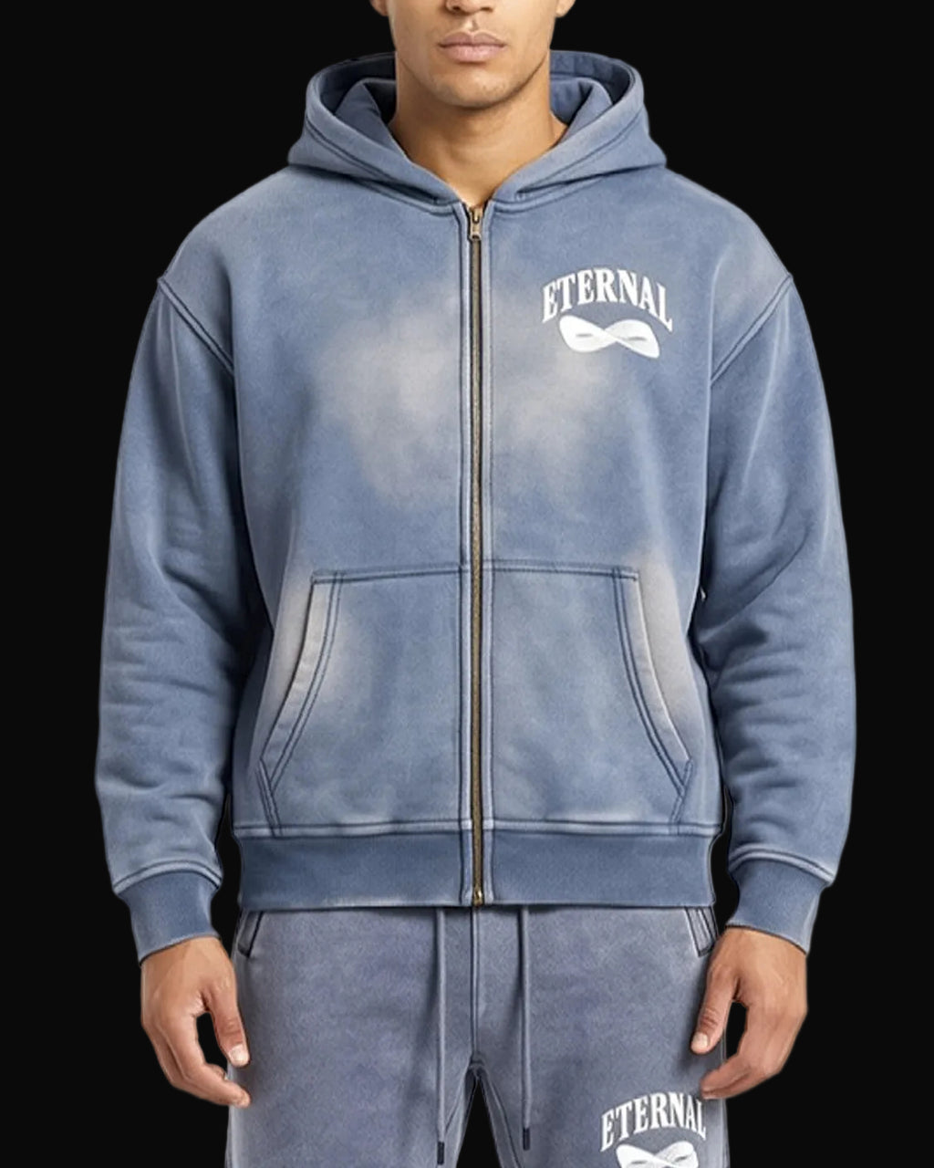 Möbius Sunfade Zip Boxy Fleece Hoodie