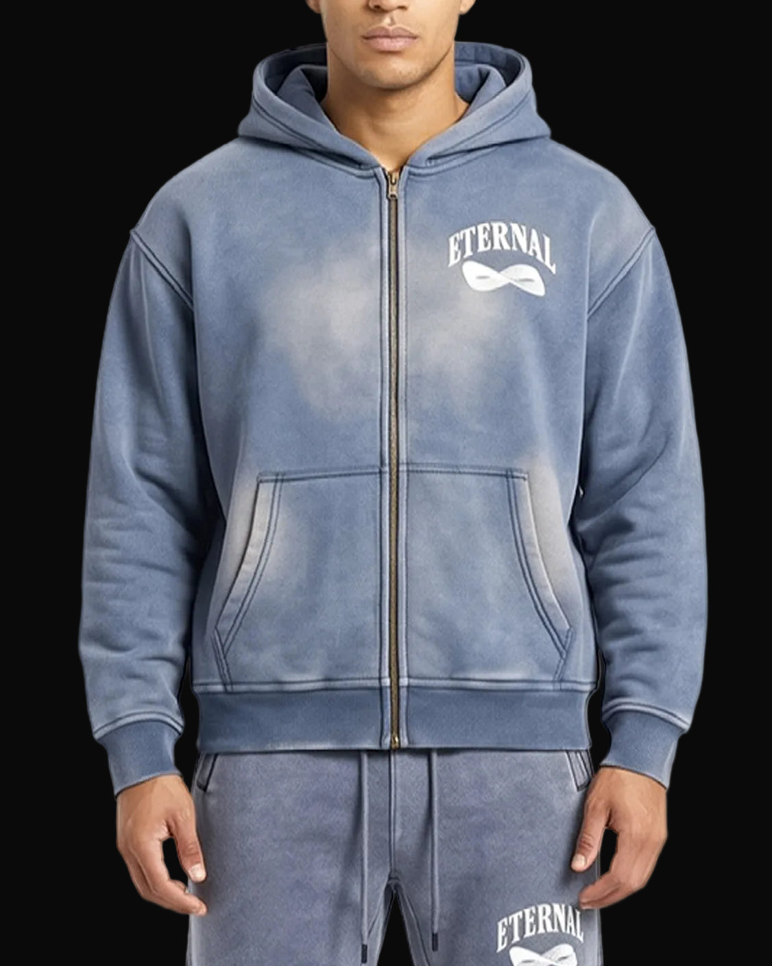 Möbius Sunfade Zip Boxy Fleece Hoodie