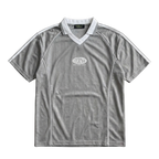 Oval Logo Shadow Stripe Collared Soccer Jersey