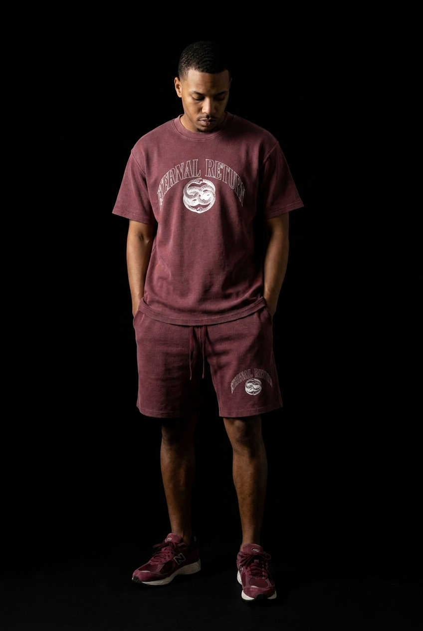 Serpent Mineral Wash Waffle Knit Tee