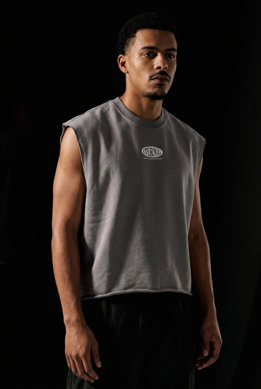 Oval Logo French Terry Boxy Tank Top
