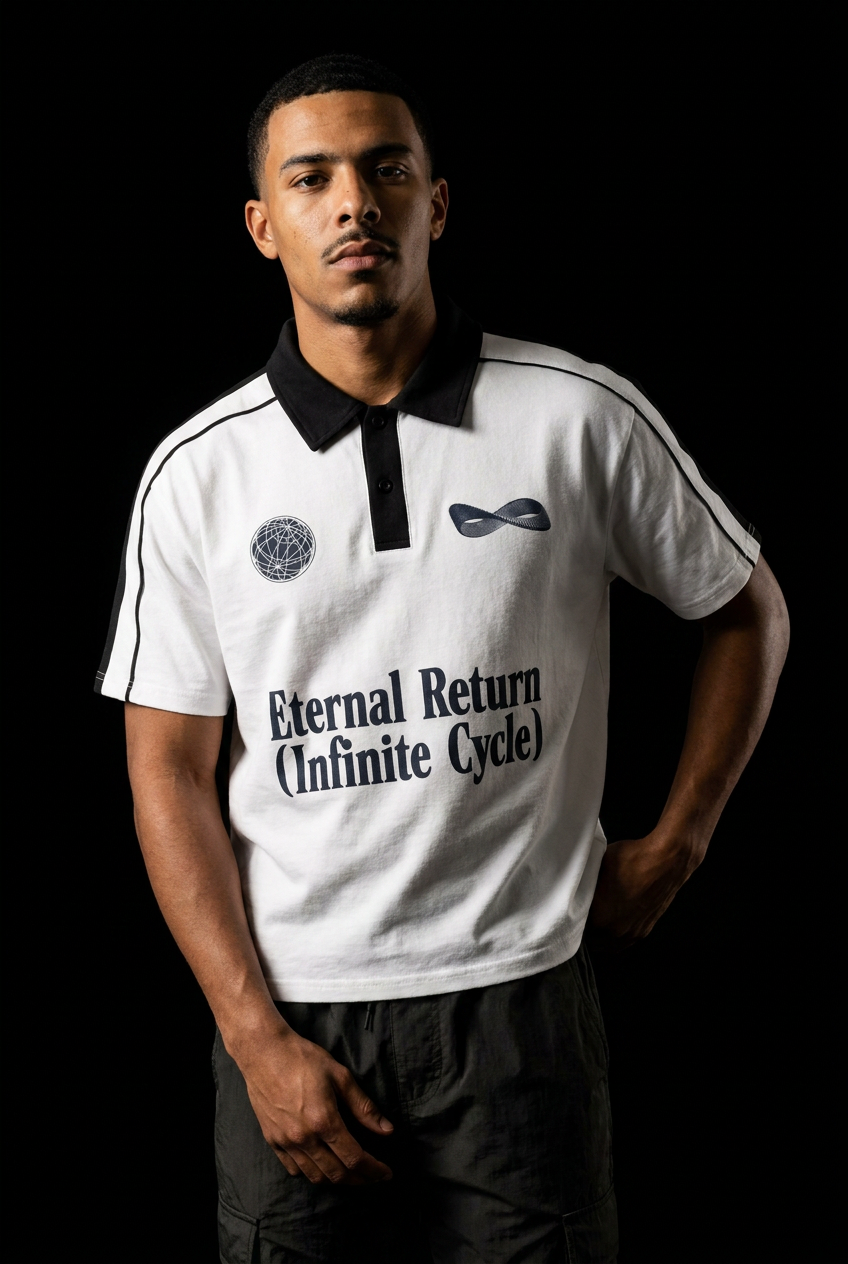 Eternal Contrast Collar Short-Sleeve Polo Shirt