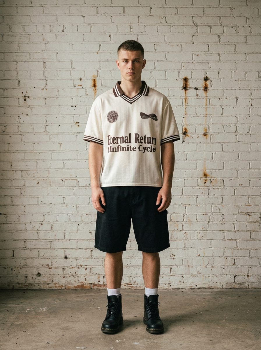 Jersey Polo Shirt - Control Contrast Stripes for Effortless Style