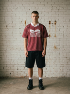 Classic Logo Pinstripe Collared Soccer Jersey