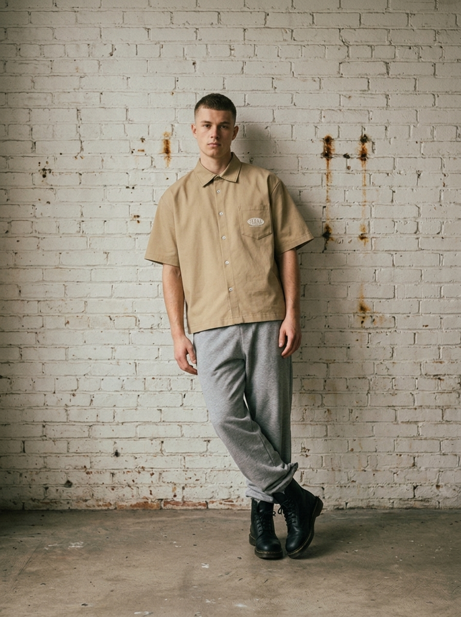 Oval Logo Boxy Heavyweight Short Sleeve Shirt