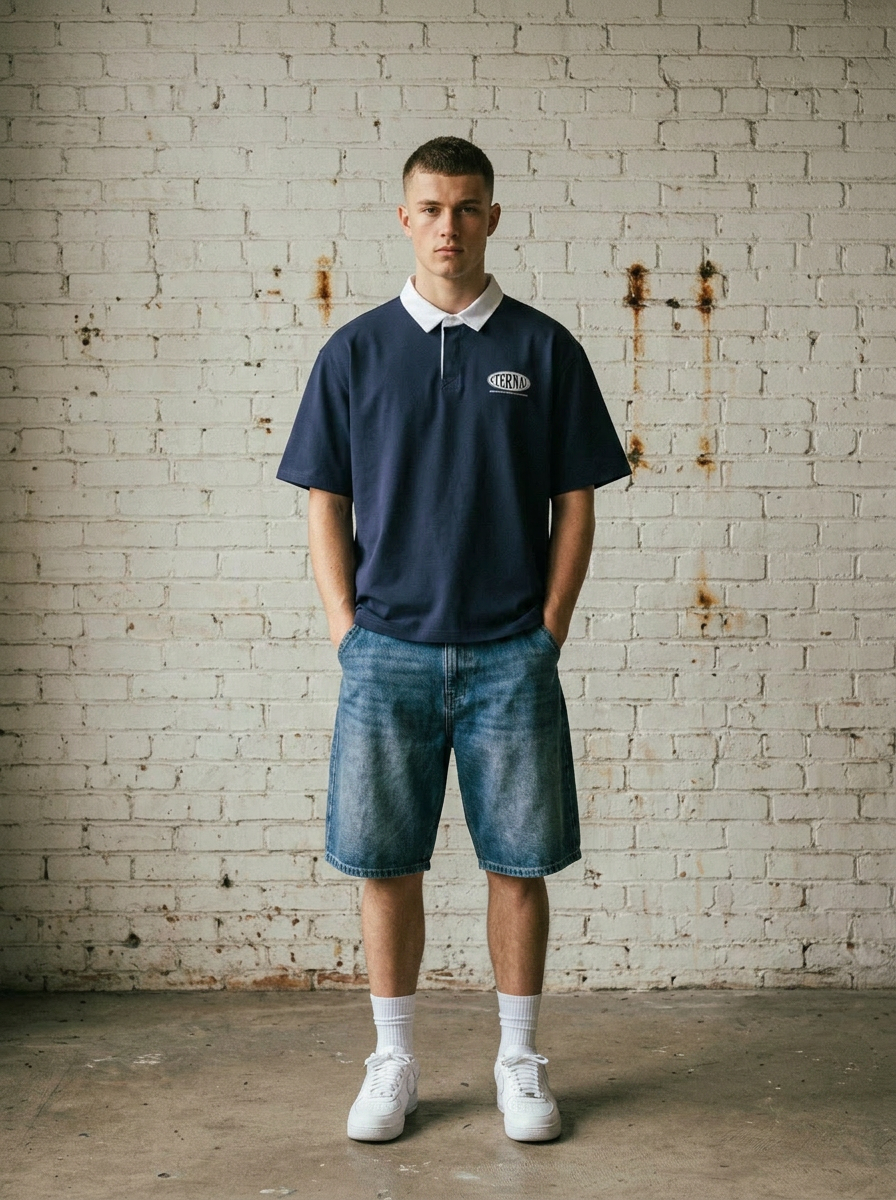 Oval Logo Essential Contrast Polo Shirt