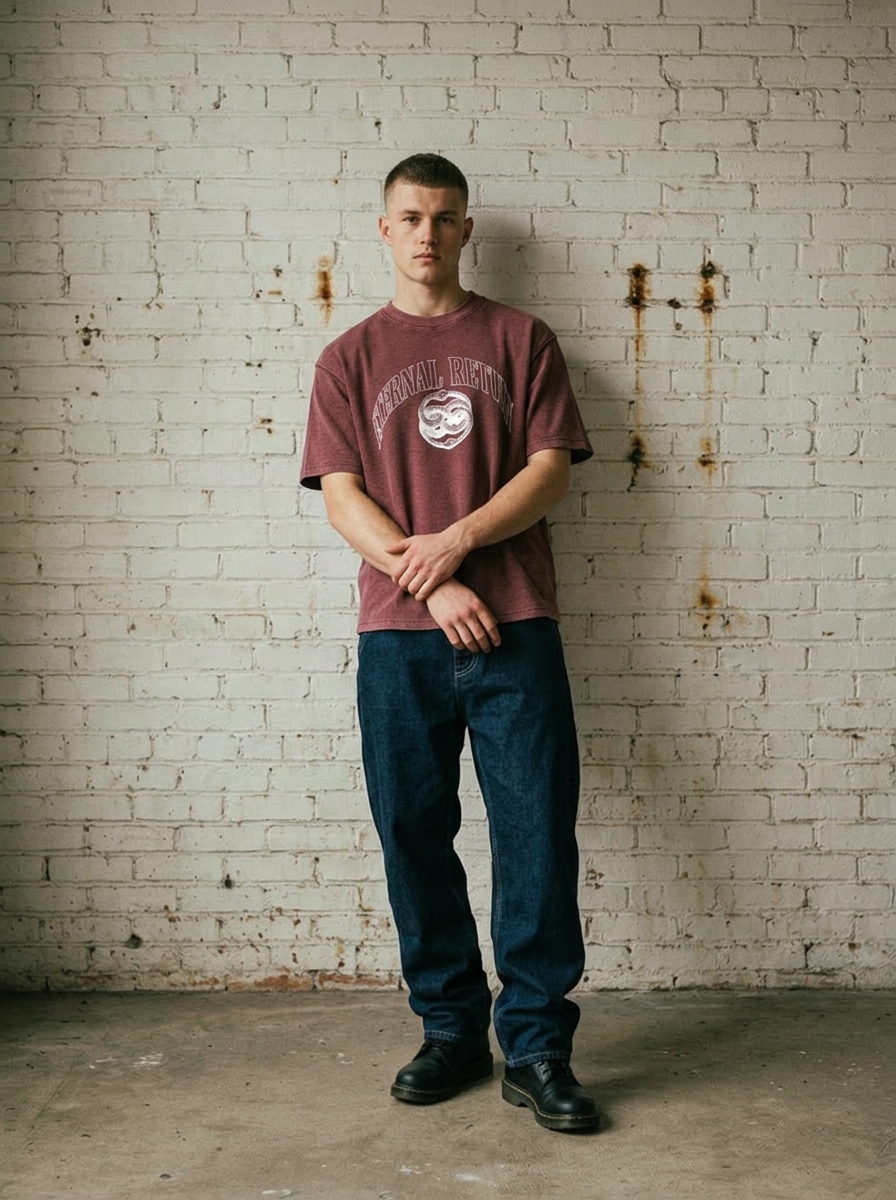 Serpent Mineral Wash Waffle Knit Tee