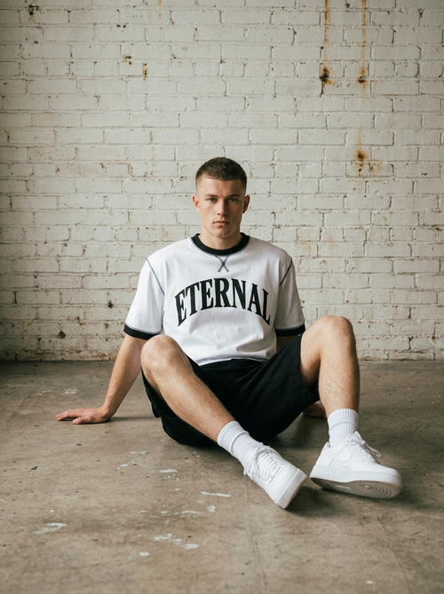 Arc Contrast-Stitched Cotton Tee