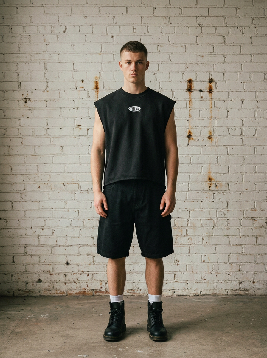 Oval Logo French Terry Boxy Tank Top