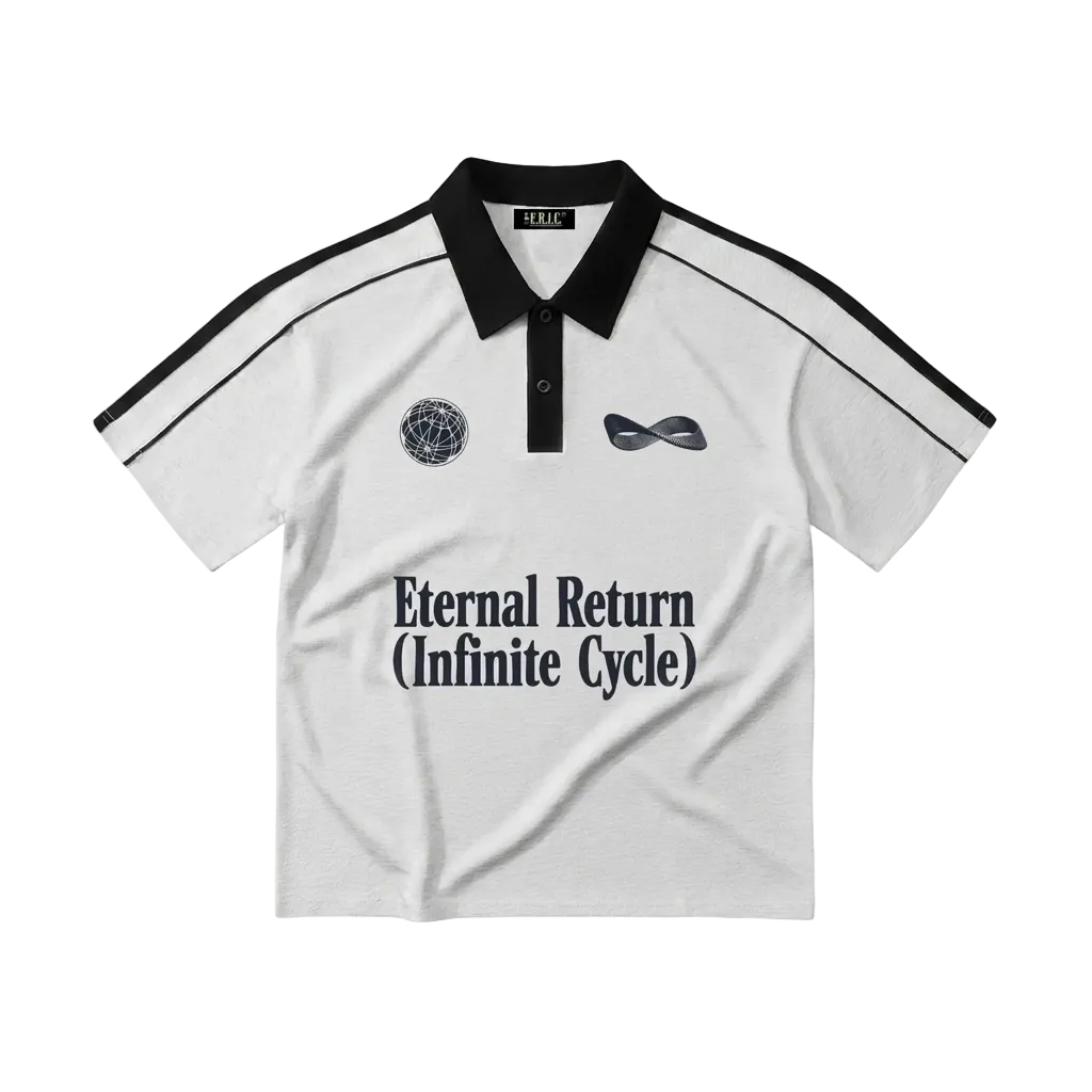 Eternal Contrast Collar Short-Sleeve Polo Shirt