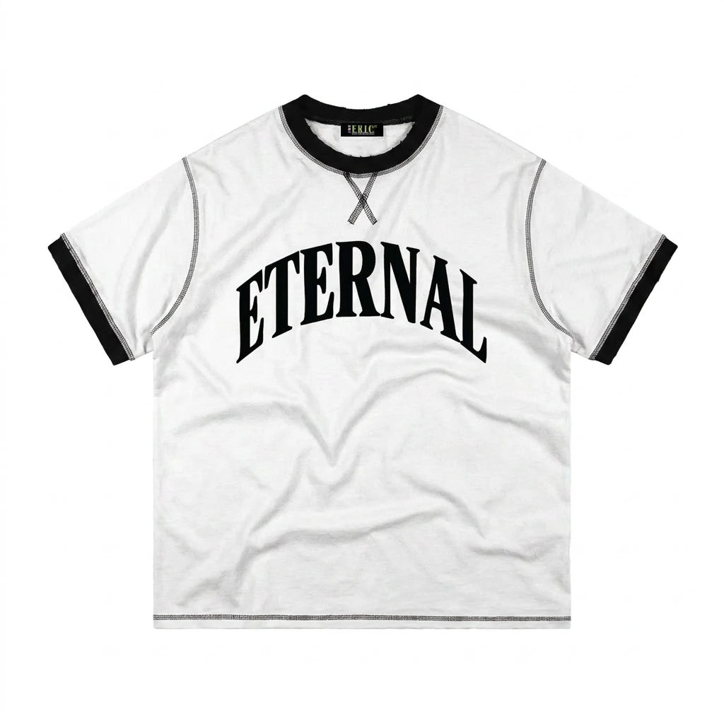 アーク コントラストステッチ コットンTシャツ