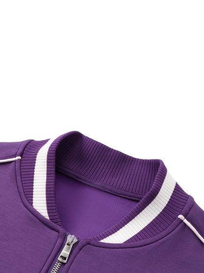 ETERNAL Contrast Piping Zip Bomber Jacket