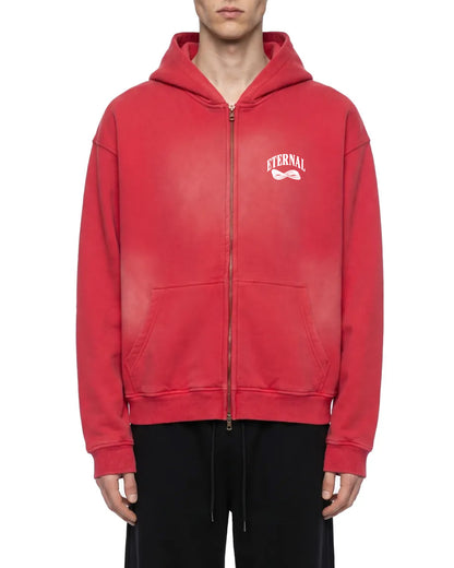 Möbius Sunfade Zip Boxy Fleece Hoodie