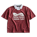 Classic Logo Pinstripe Collared Soccer Jersey